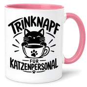 Herzbotschaft Tasse Katzenpersonal Trinknapf Katzen Geschenk 330 ml