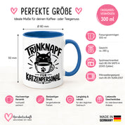 Herzbotschaft Tasse Katzenpersonal Trinknapf Katzen Geschenk 330 ml