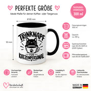 Herzbotschaft Tasse Katzenpersonal Trinknapf Katzen Geschenk 330 ml