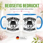 Herzbotschaft Tasse Katzenpersonal Trinknapf Katzen Geschenk 330 ml