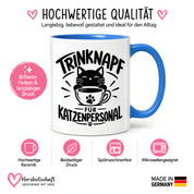 Herzbotschaft Tasse Katzenpersonal Trinknapf Katzen Geschenk 330 ml