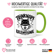 Herzbotschaft Tasse Katzenpersonal Trinknapf Katzen Geschenk 330 ml