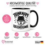 Herzbotschaft Tasse Katzenpersonal Trinknapf Katzen Geschenk 330 ml