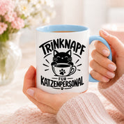 Herzbotschaft Tasse Katzenpersonal Trinknapf Katzen Geschenk 330 ml