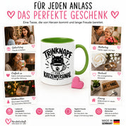 Herzbotschaft Tasse Katzenpersonal Trinknapf Katzen Geschenk 330 ml
