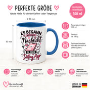 Herzbotschaft Tasse Dating App Liebe Geschenk Partner 330 ml