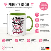 Herzbotschaft Tasse Dating App Liebe Geschenk Partner 330 ml