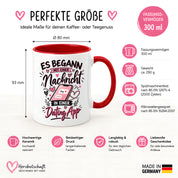 Herzbotschaft Tasse Dating App Liebe Geschenk Partner 330 ml