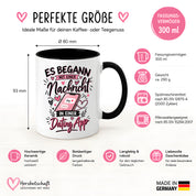 Herzbotschaft Tasse Dating App Liebe Geschenk Partner 330 ml