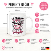 Herzbotschaft Tasse Dating App Liebe Geschenk Partner 330 ml