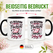 Herzbotschaft Tasse Dating App Liebe Geschenk Partner 330 ml