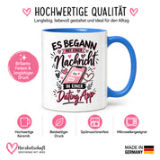 Herzbotschaft Tasse Dating App Liebe Geschenk Partner 330 ml