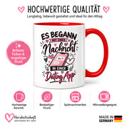 Herzbotschaft Tasse Dating App Liebe Geschenk Partner 330 ml