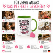 Herzbotschaft Tasse Dating App Liebe Geschenk Partner 330 ml