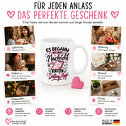 Herzbotschaft Tasse Dating App Liebe Geschenk Partner 330 ml