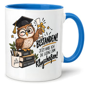 Herzbotschaft Tasse Prüfung bestanden Klugscheißen Geschenk 330 ml