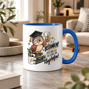 Herzbotschaft Tasse Prüfung bestanden Klugscheißen Geschenk 330 ml