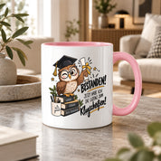 Herzbotschaft Tasse Prüfung bestanden Klugscheißen Geschenk 330 ml