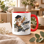 Herzbotschaft Tasse Prüfung bestanden Klugscheißen Geschenk 330 ml