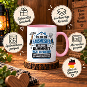Herzbotschaft Tasse Hausmeister Geschenk Dummheit reparieren 330 ml