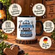 Herzbotschaft Tasse Hausmeister Geschenk Dummheit reparieren 330 ml