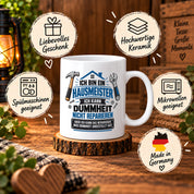 Herzbotschaft Tasse Hausmeister Geschenk Dummheit reparieren 330 ml