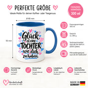 Herzbotschaft Tasse Tochter Geschenk mit Spruch Glück 330 ml
