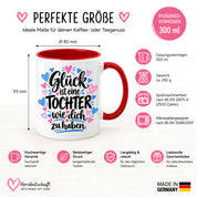 Herzbotschaft Tasse Tochter Geschenk mit Spruch Glück 330 ml