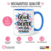 Herzbotschaft Tasse Tochter Geschenk mit Spruch Glück 330 ml