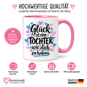 Herzbotschaft Tasse Tochter Geschenk mit Spruch Glück 330 ml