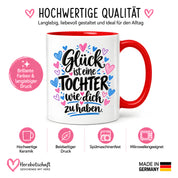 Herzbotschaft Tasse Tochter Geschenk mit Spruch Glück 330 ml