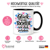Herzbotschaft Tasse Tochter Geschenk mit Spruch Glück 330 ml