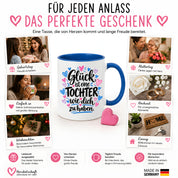 Herzbotschaft Tasse Tochter Geschenk mit Spruch Glück 330 ml