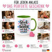 Herzbotschaft Tasse Tochter Geschenk mit Spruch Glück 330 ml