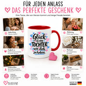 Herzbotschaft Tasse Tochter Geschenk mit Spruch Glück 330 ml