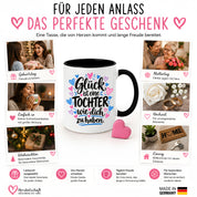 Herzbotschaft Tasse Tochter Geschenk mit Spruch Glück 330 ml