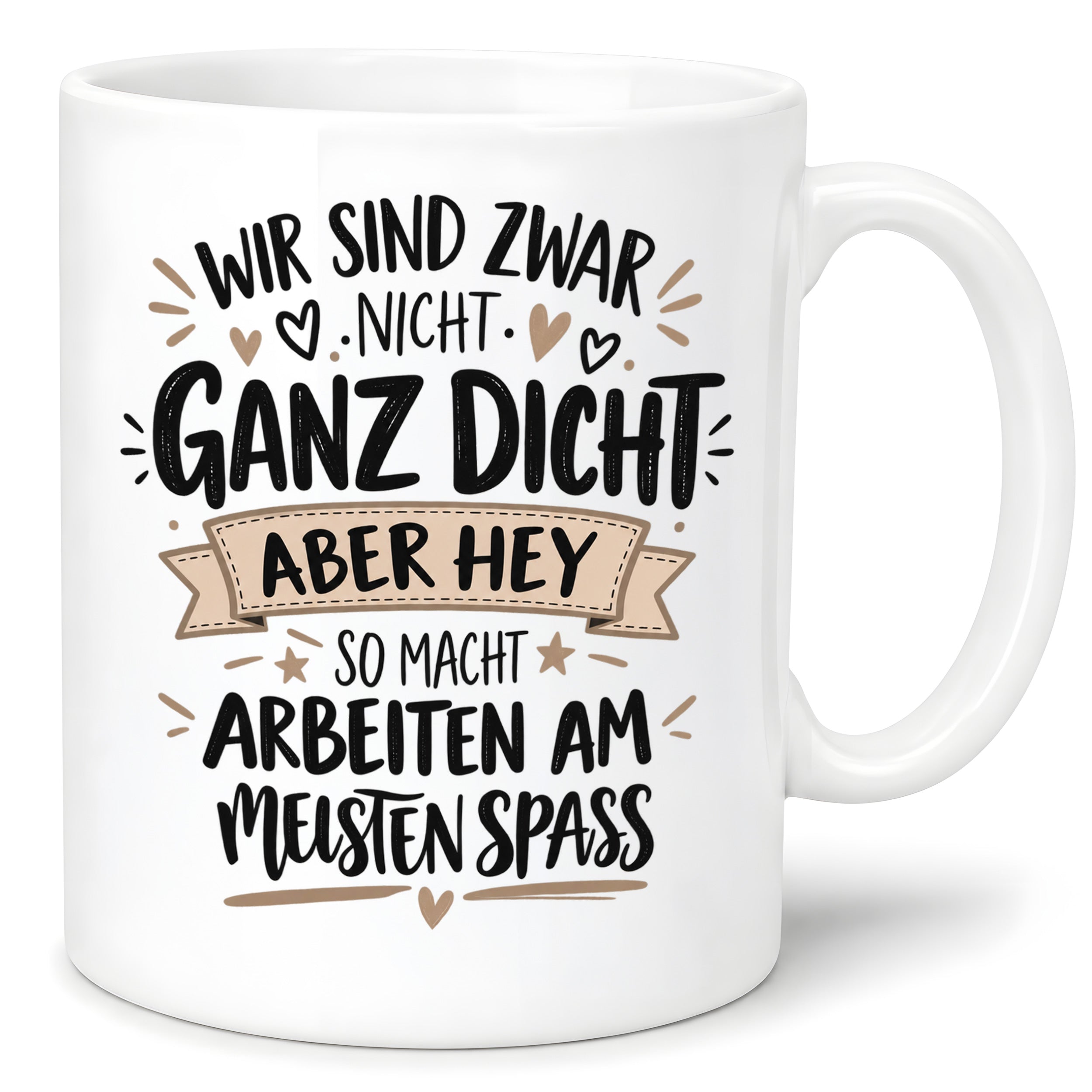 Herzbotschaft Tasse Kollegen Geschenk Arbeit Spaß 330 ml