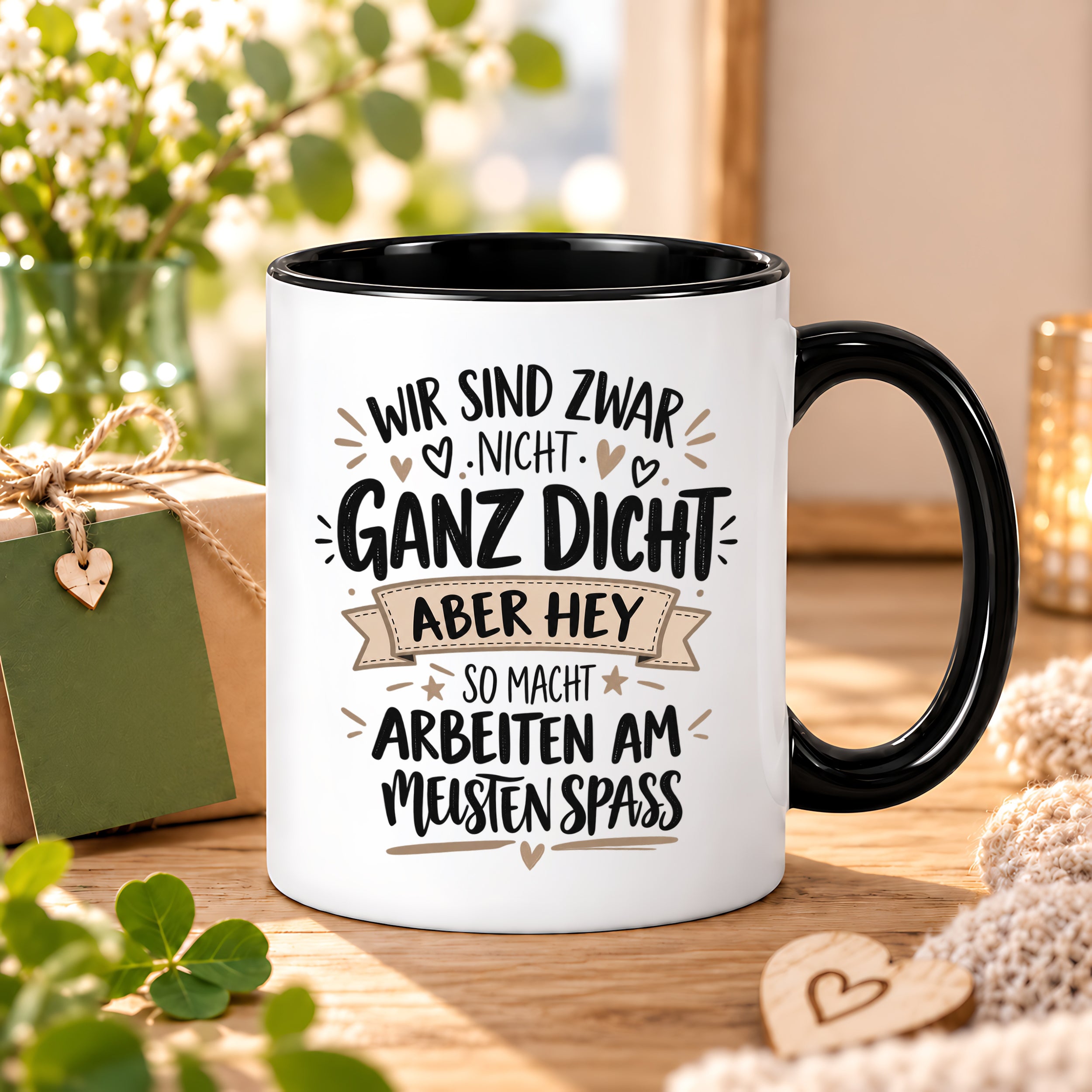 Herzbotschaft Tasse Kollegen Geschenk Arbeit Spaß 330 ml