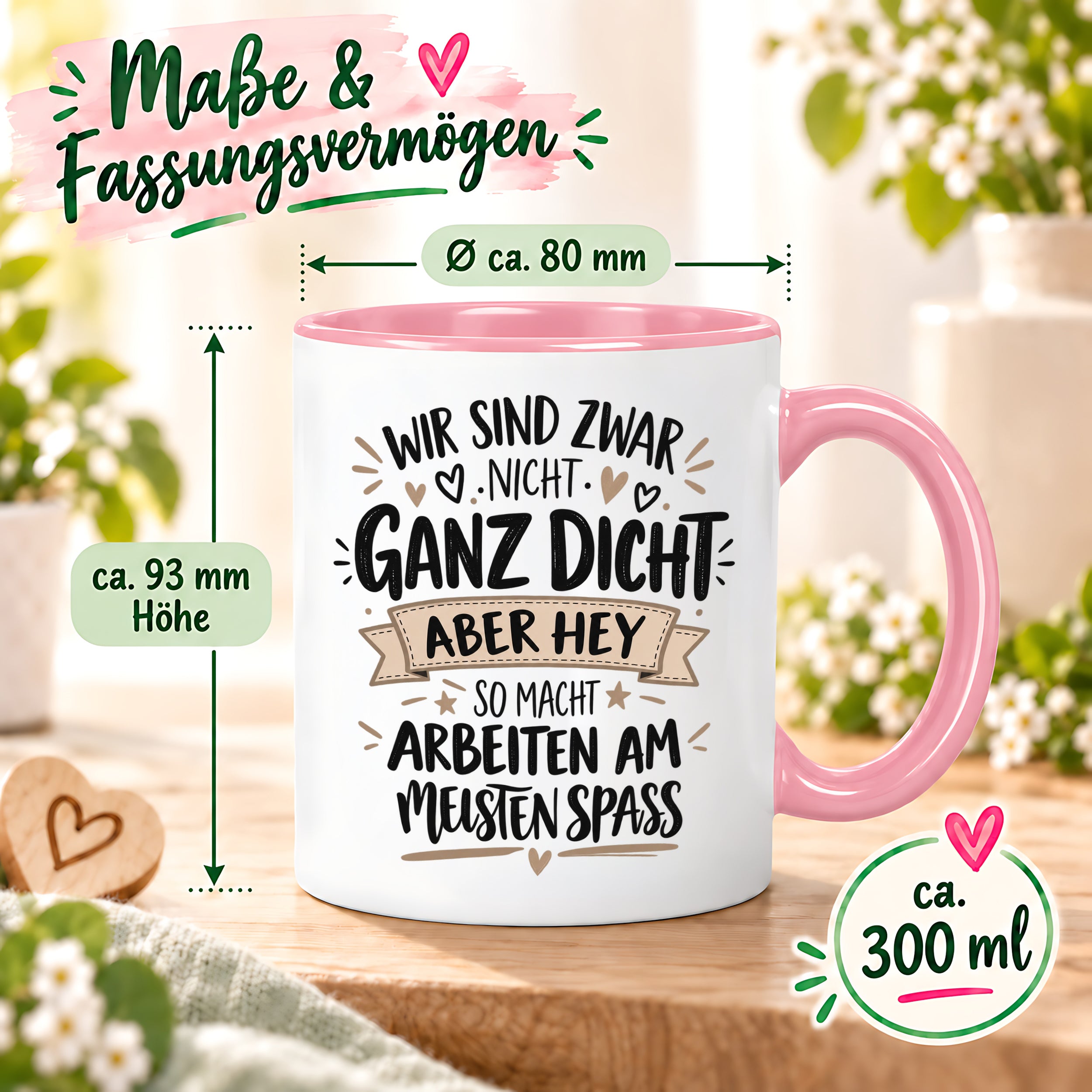 Herzbotschaft Tasse Kollegen Geschenk Arbeit Spaß 330 ml