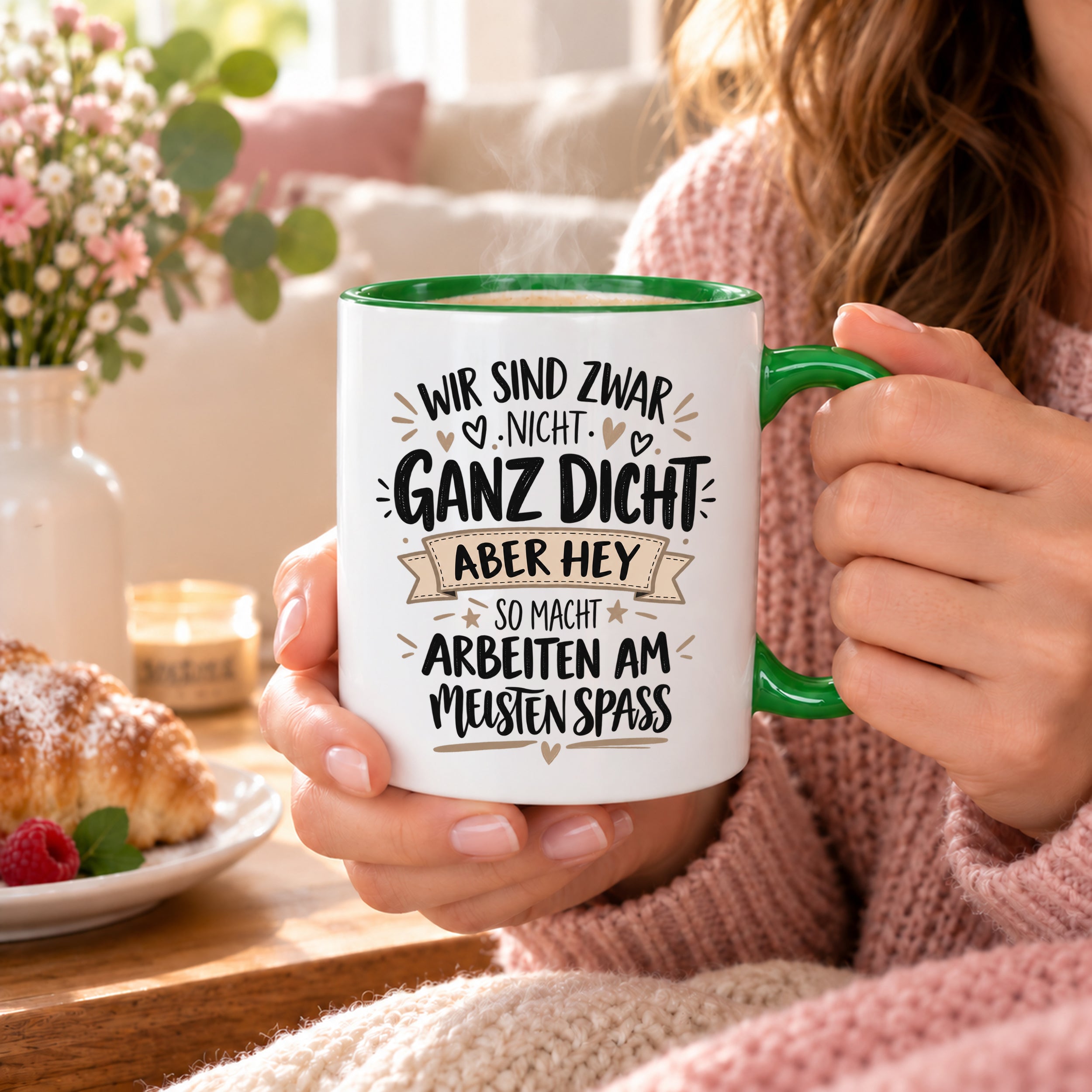 Herzbotschaft Tasse Kollegen Geschenk Arbeit Spaß 330 ml