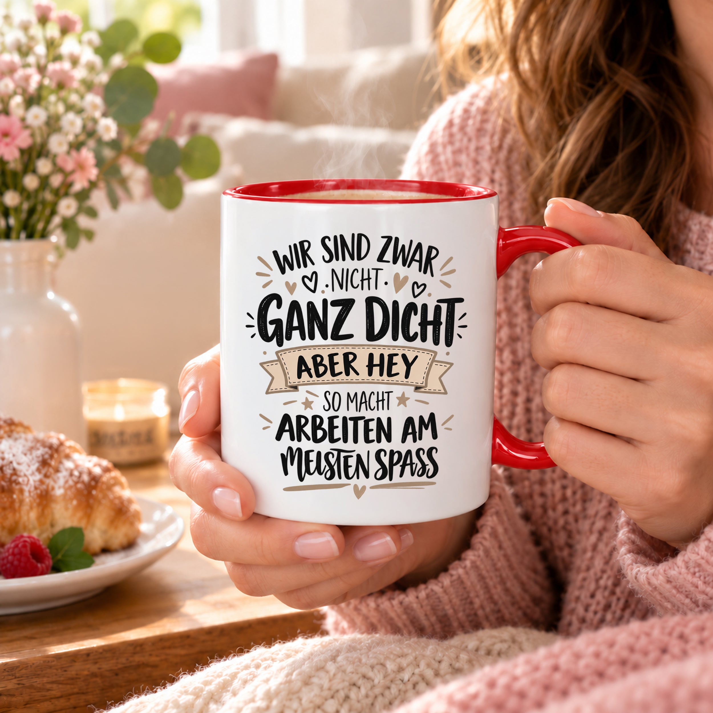Herzbotschaft Tasse Kollegen Geschenk Arbeit Spaß 330 ml