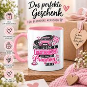 Herzbotschaft Tasse Führerschein bestanden Prinzessin Geschenk 330 ml
