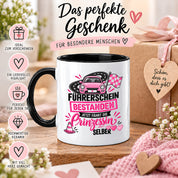 Herzbotschaft Tasse Führerschein bestanden Prinzessin Geschenk 330 ml