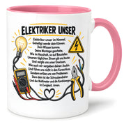 Herzbotschaft Tasse Elektriker Unser lustiges Geschenk 330 ml