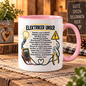 Herzbotschaft Tasse Elektriker Unser lustiges Geschenk 330 ml