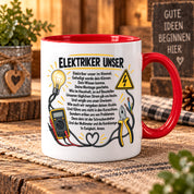 Herzbotschaft Tasse Elektriker Unser lustiges Geschenk 330 ml