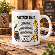 Herzbotschaft Tasse Elektriker Unser lustiges Geschenk 330 ml