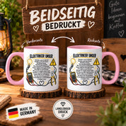 Herzbotschaft Tasse Elektriker Unser lustiges Geschenk 330 ml