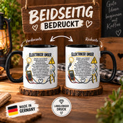 Herzbotschaft Tasse Elektriker Unser lustiges Geschenk 330 ml