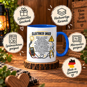 Herzbotschaft Tasse Elektriker Unser lustiges Geschenk 330 ml